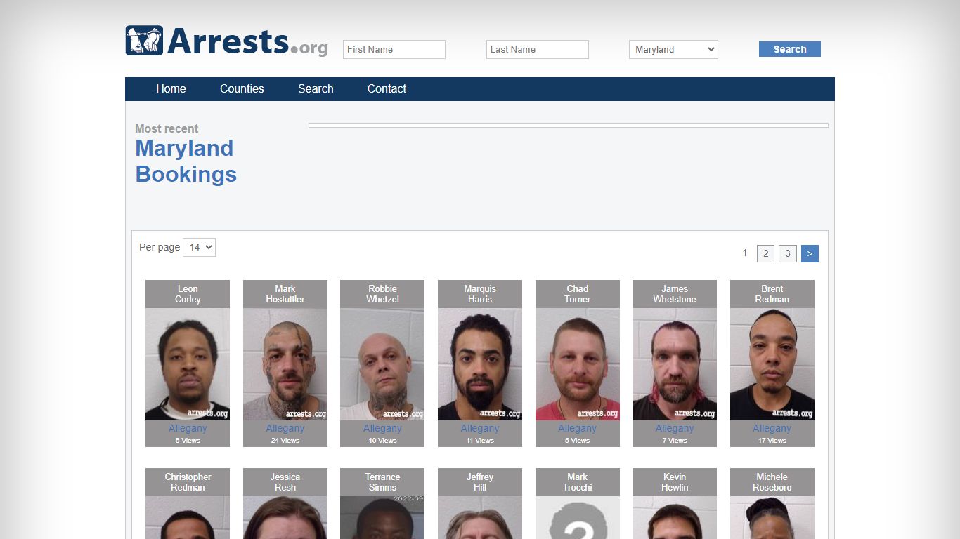 Maryland Arrests and Inmate Search